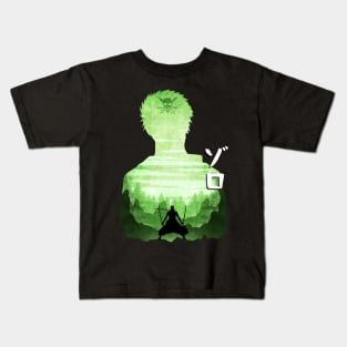 Minimalist Silhouette Zoro Kids T-Shirt